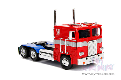 Jada Toys - Hollywood Rides | TRANSFORMERS G1 Autobot Optimus Prime® Truck (1/24, diecast model car, Red w/Blue) 99524
