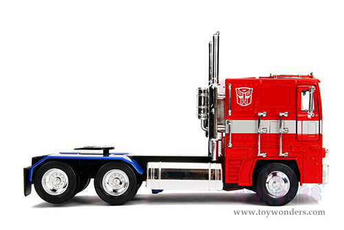 Jada Toys - Hollywood Rides | TRANSFORMERS G1 Autobot Optimus Prime® Truck (1/24, diecast model car, Red w/Blue) 99524