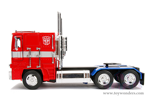 Jada Toys - Hollywood Rides | TRANSFORMERS G1 Autobot Optimus Prime® Truck (1/24, diecast model car, Red w/Blue) 99524