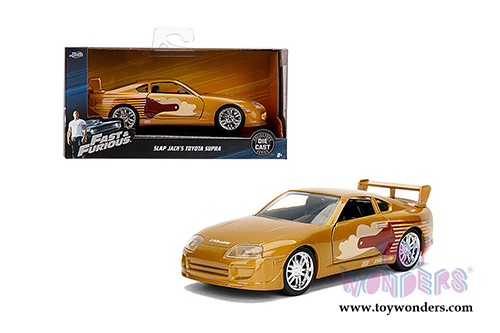 Jada Toys Fast & Furious - Slap Jack's Toyota Supra Hardtop (1/32 scale diecast model car, Gold) 99542