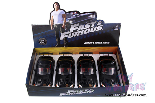 Jada Toys Fast & Furious - Johnny's Honda S2000 Hardtop (1/24 scale diecast model car, Black) 99557