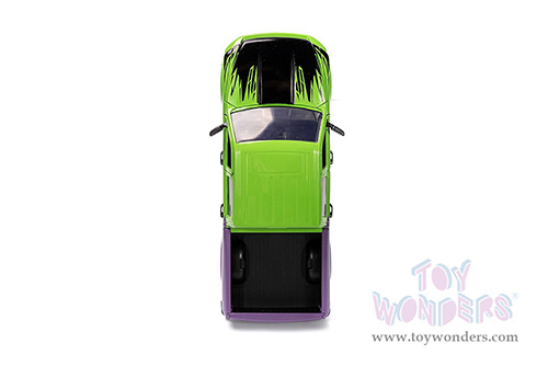 Jada Toys - Hollywood Rides | Dodge Ram 1500 Pickup Truck with Hulk™ Diecast figure "Marvel Avengers" (2014, 1/24 diecast model car, Green/Purple) 99726