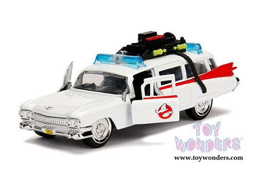 Jada Toys - Hollywood Rides | Ghostbusters™ Ecto-1™ Cadillac Ambulance (1/32 scale diecast model car, White) 99748