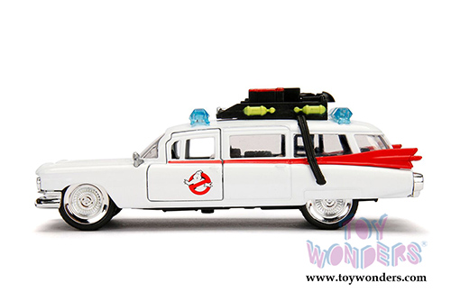 Jada Toys - Hollywood Rides | Ghostbusters™ Ecto-1™ Cadillac Ambulance (1/32 scale diecast model car, White) 99748