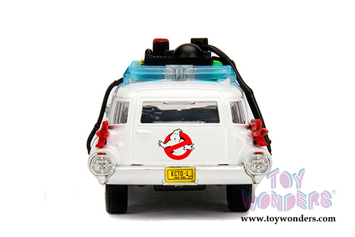 Jada Toys - Hollywood Rides | Ghostbusters™ Ecto-1™ Cadillac Ambulance (1/32 scale diecast model car, White) 99748