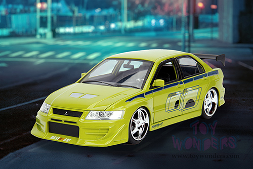 Jada Toys Fast & Furious - Brian's Mitsubishi Lancer Evolution VII Hardtop (1/24 scale diecast model car, Green) 99788/4