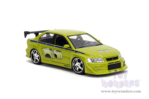 Jada Toys Fast & Furious - Brian's Mitsubishi Lancer Evolution VII Hardtop (1/24 scale diecast model car, Green) 99788/4