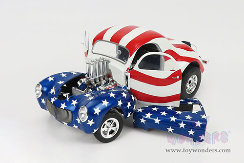 Acme - Gasser "Patriot" (1940, 1/18 scale diecast model car, American Flag Graphics) A1800923