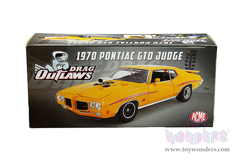 Acme Drag Outlaws - Pontiac GTO Judge Hardtop (1970, 1/18 scale diecast model car, Orbit Orange) A1801215