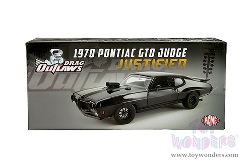 Acme Drag Outlaws - Pontiac GTO Judge Hardtop - Justified (1970, 1/18 scale diecast model car, Black) A1801217