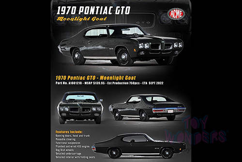 Acme - Pontiac GTO Judge Hardtop - Moonlight Goat (1970, 1/18 scale diecast model car, Black) A1801218