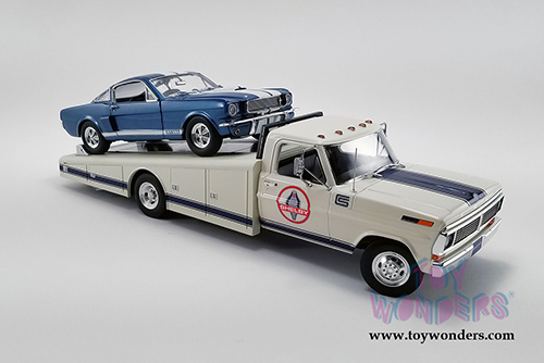 Acme - Ford F-350 Ramp Truck Shelby (1970, 1/18 scale diecast model car, White w/Blue) A1801404