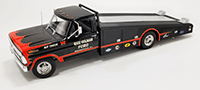 Show product details for Acme - Ford F-350 Ramp Truck - Rice & Holman Bat Truck (1970, 1/18 scale diecast model car, Black) A1801418