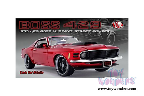 Acme - Ford Boss 429 Mustang Street Fighter Hardtop (1970, 1/18 scale diecast model car, Red) A1801836