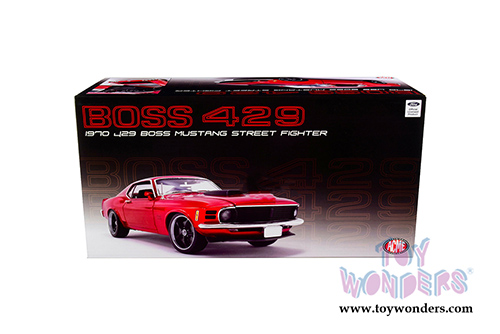 Acme - Ford Boss 429 Mustang Street Fighter Hardtop (1970, 1/18 scale diecast model car, Red) A1801836