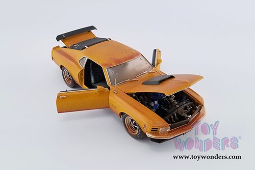 Acme - Ford Mustang Boss 429 - Pork Chop's Barn Find Boss (1970, 1/18 scale diecast model car, Weathered Grabber Orange) A1801838