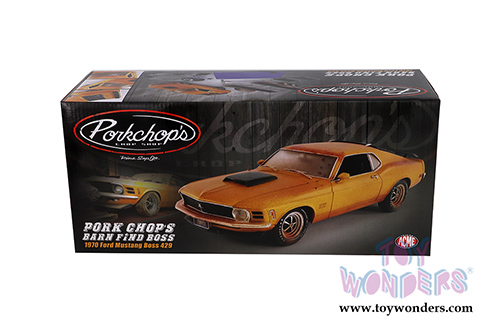 Acme - Ford Mustang Boss 429 - Pork Chop's Barn Find Boss (1970, 1/18 scale diecast model car, Weathered Grabber Orange) A1801838