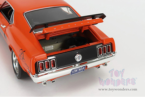 Acme - Ford Mustang Mach 1 "Sidewinder Special" (1970, 1/18 scale diecast model car, Orange/Black stripes) A1801861