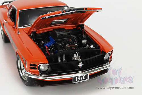 Acme - Ford Mustang Mach 1 "Sidewinder Special" (1970, 1/18 scale diecast model car, Orange/Black stripes) A1801861