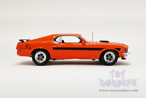 Acme - Ford Mustang Mach 1 "Sidewinder Special" (1970, 1/18 scale diecast model car, Orange/Black stripes) A1801861