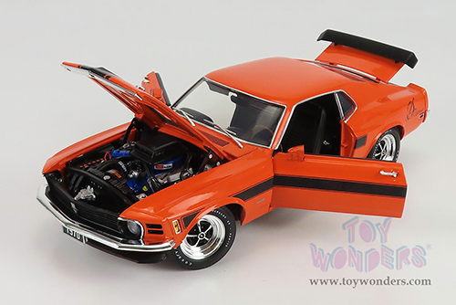 Acme - Ford Mustang Mach 1 "Sidewinder Special" (1970, 1/18 scale diecast model car, Orange/Black stripes) A1801861