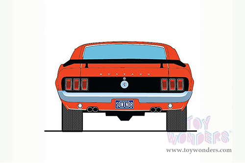 Acme - Ford Mustang Mach 1 "Sidewinder Special" (1970, 1/18 scale diecast model car, Orange/Black stripes) A1801861