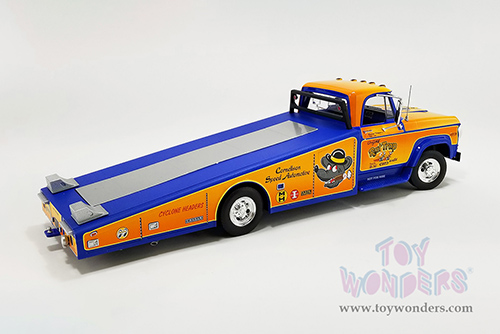 Acme - Dodge D-300 Ramp Truck "Original Rat Trap" (1970, 1/18 scale diecast model car, Orange/Blue) A1801907