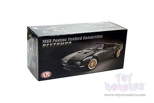 Acme - Pontiac® Firebird® Convertible - Restomod (1968, 1/18 scale diecast model car, Midnight Black) A1805215