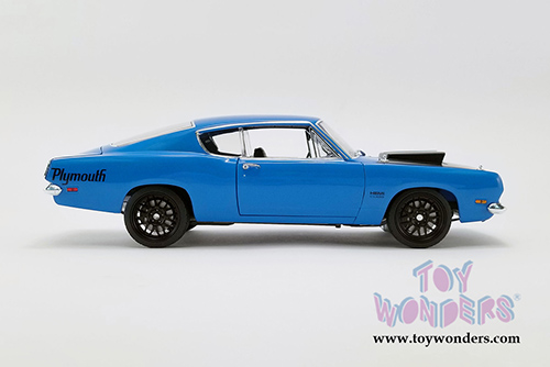 Acme - Plymouth Hemi Barracuda Street Fighter Barracuda Hardtop (1969, 1/18 scale diecast model car, Petty Blue/Black) A1806117