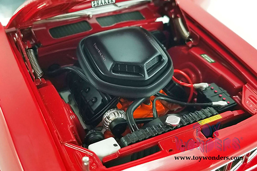 Acme - Plymouth Hemi Barracuda Hardtop (1971, 1/18 scale diecast model car, Red/White/Black) A1806121