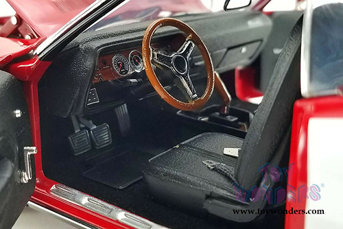 Acme - Plymouth Hemi Barracuda Hardtop (1971, 1/18 scale diecast model car, Red/White/Black) A1806121