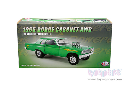 Acme | Dodge Coronet&reg; AWB - "It's HEMI Powered!" (1965, 1/18 scale diecast model car, Custom Green Metallic) A1806507