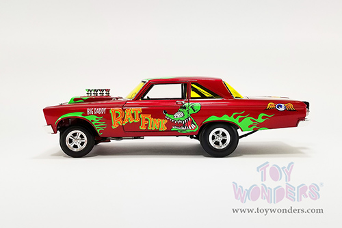 Acme - Plymouth AWB (Altered Wheel Base) "Big Daddy Rat Fink" (1965, 1/18 scale diecast model car, Red/Green) A1806508