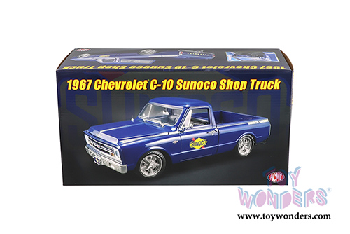 Acme - Chevrolet&reg; C-10 Sunoco Racing Shop Pickup Truck (1967, 1/18 scale diecast model car, Blue) A1807211
