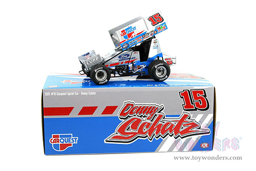 Acme - Winged Sprint Car #15 Donny Schatz "Carquest" World of Outlaws Sprint Car (2021, 1/18 scale diecast model car, Silver) A1809500