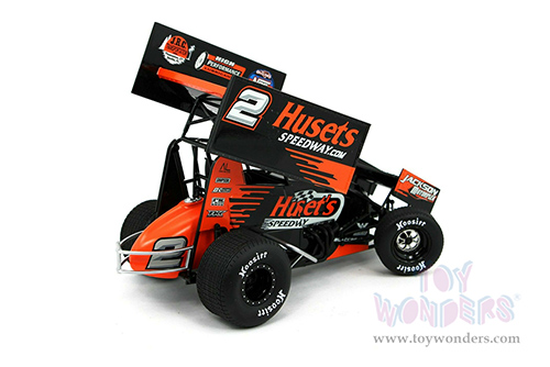 Acme - Winged Sprint Car #2 David Gravel "Husets Speedway" Big Game Motorsport (2021, 1/18 scale diecast model car, Black/Red) A1809507