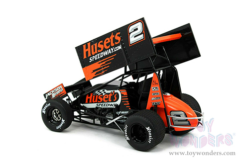Acme - Winged Sprint Car #2 David Gravel "Husets Speedway" Big Game Motorsport (2021, 1/18 scale diecast model car, Black/Red) A1809507