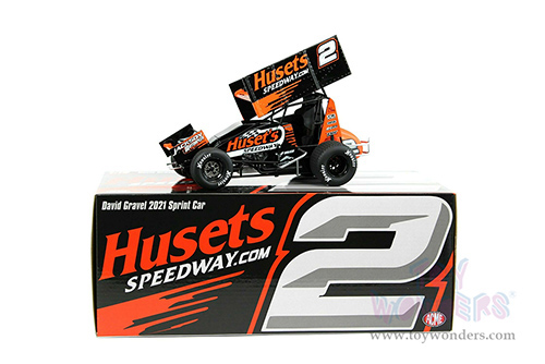 Acme - Winged Sprint Car #2 David Gravel "Husets Speedway" Big Game Motorsport (2021, 1/18 scale diecast model car, Black/Red) A1809507