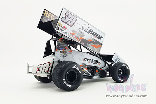 Acme - Winged Sprint Car #39 Sammy Swindell "Bear Archery" Swindell SpeedLab (2021, 1/18 scale diecast model car, White) A1809512