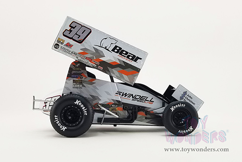 Acme - Winged Sprint Car #39 Sammy Swindell "Bear Archery" Swindell SpeedLab (2021, 1/18 scale diecast model car, White) A1809512