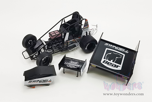 Acme - Winged Sprint Car #39 Sammy Swindell "Bear Archery" Swindell SpeedLab (2021, 1/18 scale diecast model car, White) A1809512