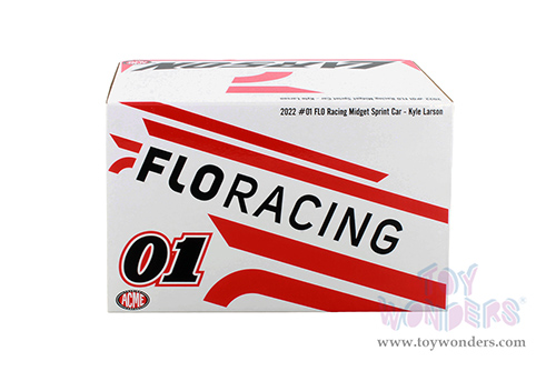 Acme - Midget Sprint Car #01 Kyle Larson FLO Racing 2022 (1/18 scale diecast model car, White/Red) A1810122