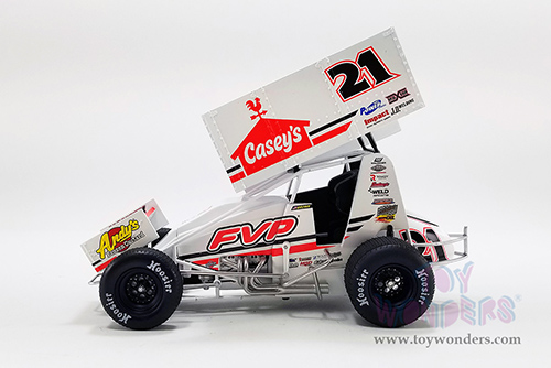 Acme - Winged Sprint Car #21 Brian Brown "Casey's General Store - FVP" Brian Brown Racing 2022 (1/18 scale diecast model car, White) A1822009