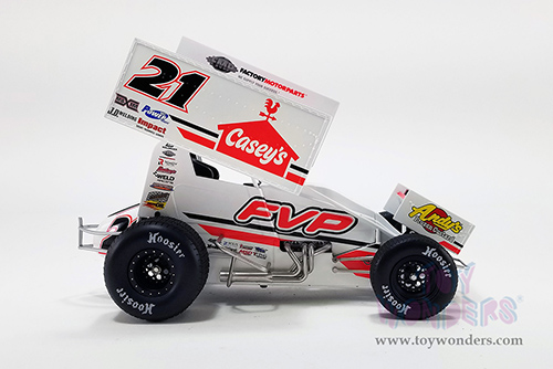 Acme - Winged Sprint Car #21 Brian Brown "Casey's General Store - FVP" Brian Brown Racing 2022 (1/18 scale diecast model car, White) A1822009