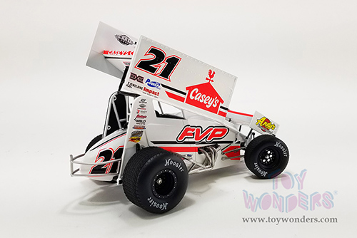 Acme - Winged Sprint Car #21 Brian Brown "Casey's General Store - FVP" Brian Brown Racing 2022 (1/18 scale diecast model car, White) A1822009