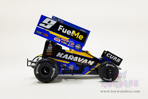 Acme - Winged Sprint Car #9 Kasey Kahne "Karavan - Fuel Me" Kasey Kahne Racing 2022 (1/18 scale diecast model car, Blue) A1822012