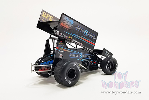 Acme - Winged Sprint Car #39 Christopher Bell "Circle B Diecast" Swindell Speedlab 2022 (1/18 scale diecast model car, Black) A1822013