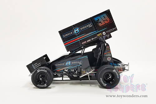 Acme - Winged Sprint Car #39 Christopher Bell "Circle B Diecast" Swindell Speedlab 2022 (1/18 scale diecast model car, Black) A1822013