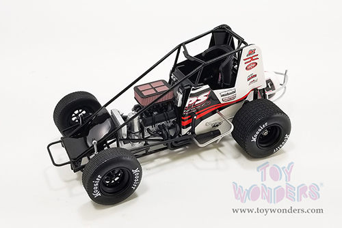 Acme - Winged Sprint Car #19 Brent Marks "BAPS Paints" Murray-Marks Motorsports 2022 (1/18 scale diecast model car, Black/White) A1822016