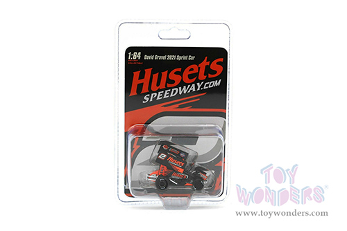 Acme - Winged Sprint Car #2 David Gravel "Husets Speedway" Big Game Motorsports (2021, 1/64 scale diecast model car, Black/Red) A6401001